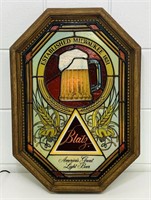 1982 Blatz Beer Lighted, Stained Glass (plastic)