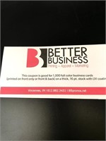 2 Runs of Business Cards- Better Business Forms