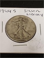 1944s Walking Liberty Half Dollar 90% Silver