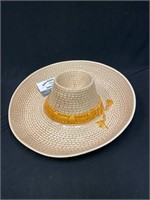 Ceramic Sombrero Hat Chips & Salsa Dish