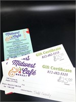 $50 In Gift Cards to Midwest Cafe & Market-Jasper