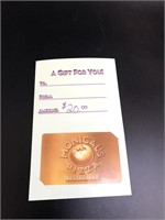 $20 Gift Card Donated by Monical's Pizza