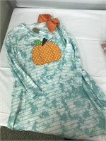 5T Pumpkin Dress with Matching Bow- Catalina's
