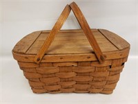 Antique Wooden Picnic Basket