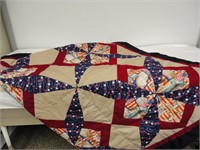 Homemade Patriotic Quilted Throw-WVCF $75 Value