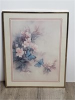 Butterfly Floral Print 16.25x20.25" *