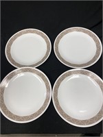 (4) Corelle Sand Sketch Dinner Plates