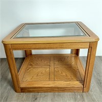 Wooden & Glass End Table Furniture