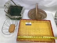 (4) Baskets Fruit Decor Storage