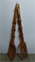 Wooden Giant Fork&Spoon 28"