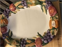 Large Platter With Fruit Design
