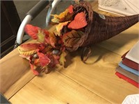 Wicker Cornucopia Basket Fall Decoration