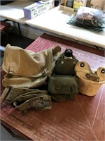 Military Bag With Assorted Items