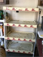 Vintage 4 Tier Dr Pepper Display Shelf