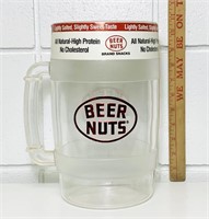 Beer Nuts Plastic Mug,11” tall, Bottom has a Crack