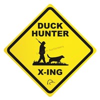 Duck Hunter Crossing Aluminum Sign