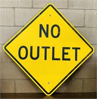 NO OUTLET Real Road Sign