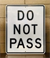 DO NOT PASS Real Road Sign