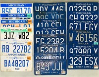 20 Michigan License Plates