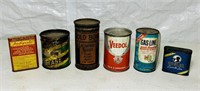 6 Vintage Cans, Gas line Anti freeze is full