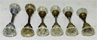 6 Old Glass Knob Door Knobs
