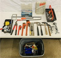 Big Lot of Tools, 2 Estwing Hammers,3 Pipe