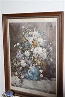 Floral poster and frame 25" x 32"