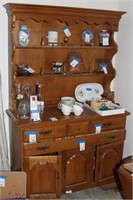 Vintage wooden china hutch