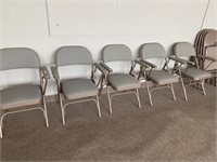 5 NICE PADDED FOLDING CHAIRS