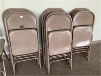 15 METAL FOLDING CHAIRS