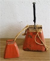 Two Vintage Cow Bells