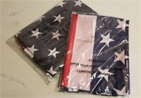 Two New Old Stock American Flags