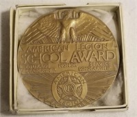 Vintage American Legion School Award Medallion