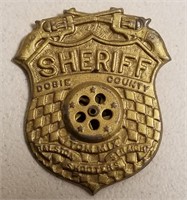 Vintage Dobie County Sheriff Badge Pin