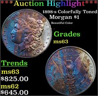 *Highlight* 1898-s Colorfully Toned Morgan $1 Grad