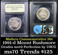 1991-d Mount Rushmore Modern Commem Half Dollar 50