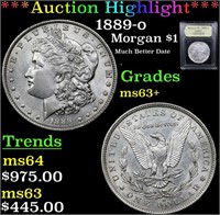 *Highlight* 1889-o Morgan $1 Graded Select+ Unc