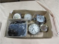 Vintage alarm clocks and clock springs