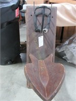 Wall mounted saddle and bridle rack