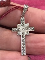 Pretty Sterling Silver Cross Pendant