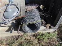 3 rolls of wire and miscellaneous stored in lean