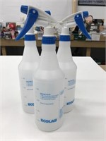 3 Ecolab 24oz Spray Bottles