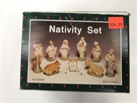 11 Pc Hand Painted Nativity Set