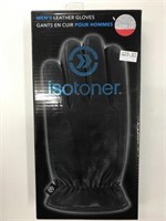 New Isotoner Men's Leather Gloves Size M