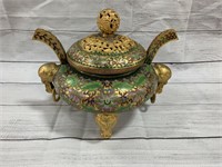 Chinese Cloisonne Lidded Urn