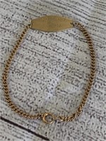 10K Antique Monogram Child's Bracelet