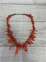 Coral & Sterling Necklace