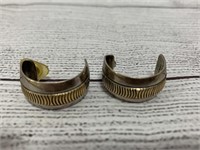 14K & Sterling Silver B. Morgan Navajo Earrings