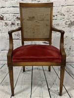 Vintage Woven Back Arm Chair