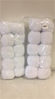 2 packs of 10 indoor Snowballs